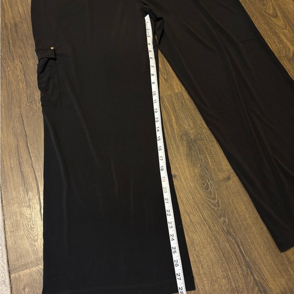 Ellen Tracy Black Wide-Leg Pants with Pocket Detail Xl Corpcore Dark Academia - Picture 8 of 13